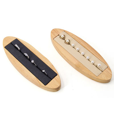 Beli Multipurpose Solid Wood Oval Perhiasan Display Plate Untuk Ring Ear Studs Pameran online manufacture