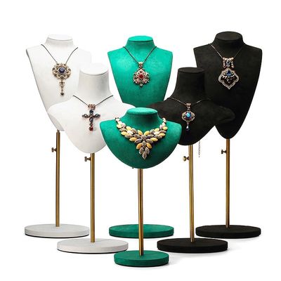 Multi Size Soft Velvet Cover Perhiasan Tampilan Bust Pendant Stand Pameran