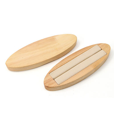 Oval Discreet Perhiasan Kayu Tampilan Perlengkapan Piring Untuk Ears Studs Cincin Pameran