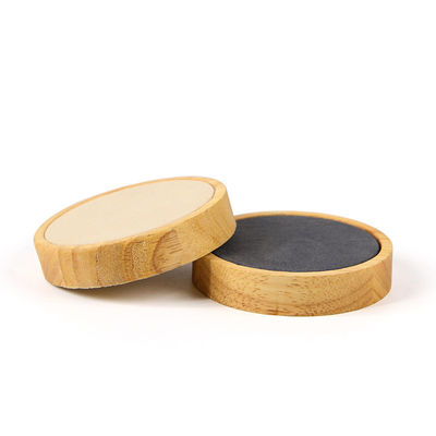 Soft Velvet Lining Kayu Perhiasan Display Plate Slot Tunggal Untuk Ear Ring Pendant