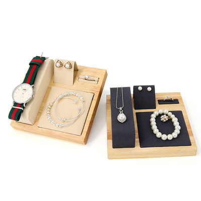 Beli Multipurpose Kayu Perhiasan Mewah Display Tray untuk Jam Tangan Pendant Ear Studs online manufacture