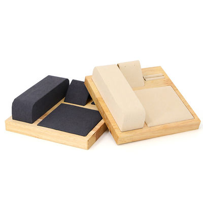 Multipurpose Kayu Perhiasan Mewah Display Tray untuk Jam Tangan Pendant Ear Studs