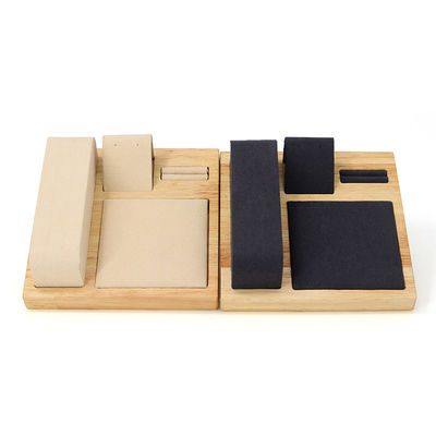 Multipurpose Kayu Perhiasan Mewah Display Tray untuk Jam Tangan Pendant Ear Studs