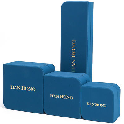 Arc Diamond Bentuk PU Kulit Perhiasan Storage Box Set Untuk Ring Pendant Packaging