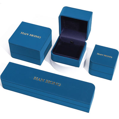 Arc Diamond Bentuk PU Kulit Perhiasan Storage Box Set Untuk Ring Pendant Packaging