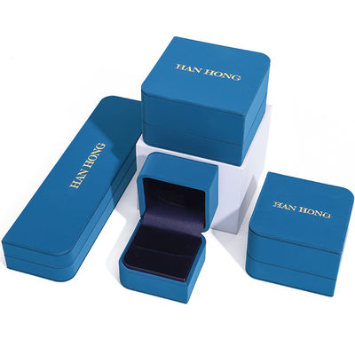 Arc Diamond Bentuk PU Kulit Perhiasan Storage Box Set Untuk Ring Pendant Packaging