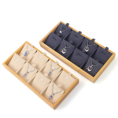 Beli Multi-Cells Solid Wood Pendant Storage Rack Perhiasan Kalung Pemandangan Tray online manufacture