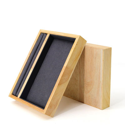 Solid Wooden Multi-Function Perhiasan Display Holder Tray untuk Ring Pendant Ear Stud