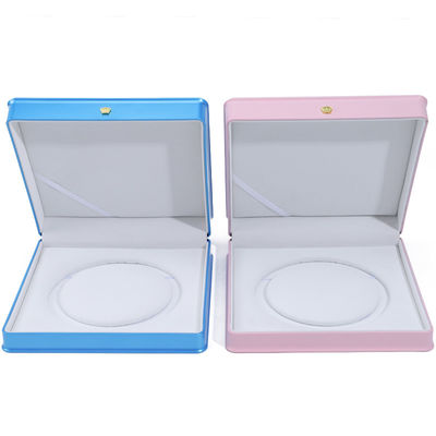 Soft Touch Macaron Warna Plastik Mutiara Kalung Kotak Penyimpanan Perhiasan Kemasan