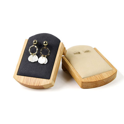 OEM Discreet Earrings Kayu Display Holder Perhiasan Pendant Exhibition Props