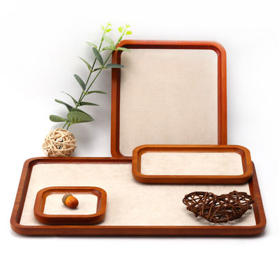 Perhiasan Kayu Padat tahan lama Display Tray Perhiasan Mewah Perlengkapan Untuk Perhiasan Pendant Display