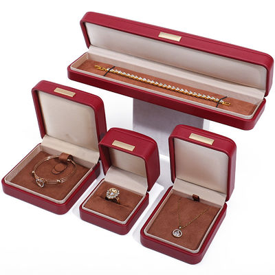 Beli Efek Terapung PU Kulit Merah Perhiasan Mewah Kemasan Kotak Set dengan Bar Emas online manufacture