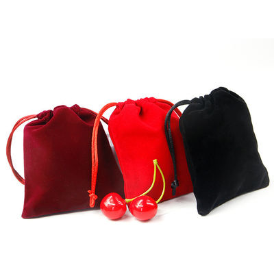 Tas Perhiasan Velvet dengan Tali Lempar untuk Perhiasan Mewah