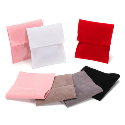 OEM Discreet Supply Kantong Perhiasan Velvet Ringan Untuk Earrings Studs Gadis