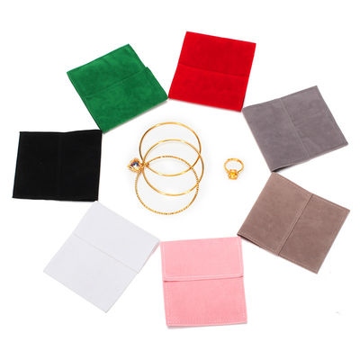 OEM Discreet Supply Kantong Perhiasan Velvet Ringan Untuk Earrings Studs Gadis