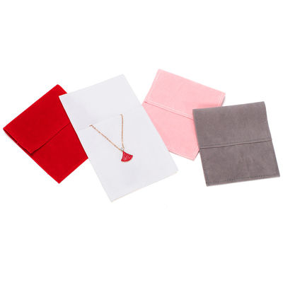 OEM Discreet Supply Kantong Perhiasan Velvet Ringan Untuk Earrings Studs Gadis