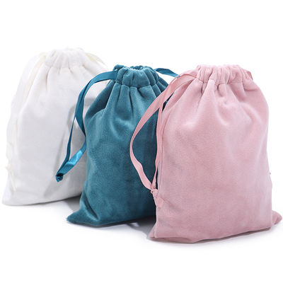 Soft Touch Adaptable Storage Velvet Drawstring Bag untuk Kemasan Perhiasan Harta