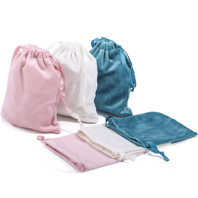 Soft Touch Adaptable Storage Velvet Drawstring Bag untuk Kemasan Perhiasan Harta