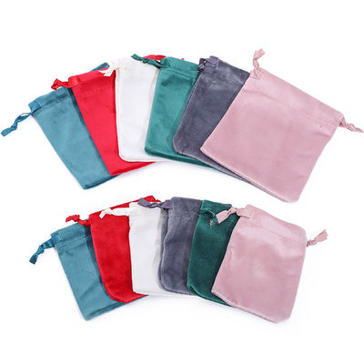 Soft Touch Adaptable Storage Velvet Drawstring Bag untuk Kemasan Perhiasan Harta