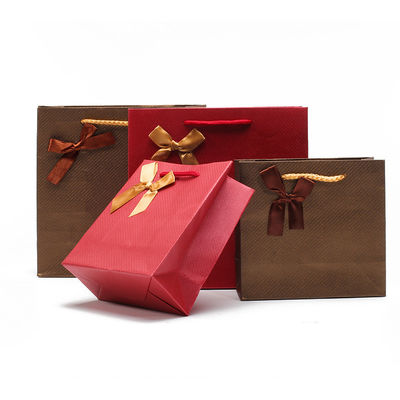 Beli Twill Grain Tasteful Cardboard Paper Tote Gift Bags Perhiasan Pengemasan Pemegang online manufacture