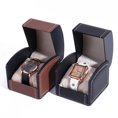 Beli Flip Open Deluxe Handmade Leather Watch Case Treasure Packaging Cover Jam tangan online manufacture