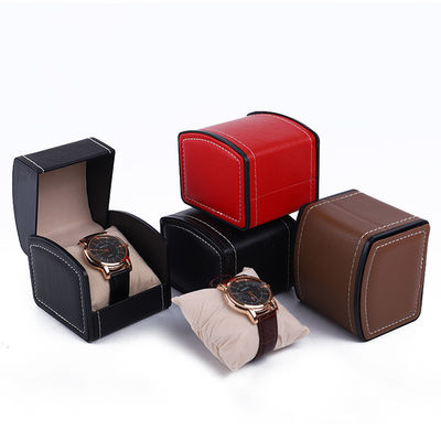 Flip Open Deluxe Handmade Leather Watch Case Treasure Packaging Cover Jam tangan