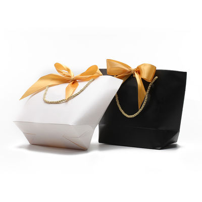 Compact cantik kardus kertas hadiah Tote Tas Bowknot Ornamen untuk ulang tahun