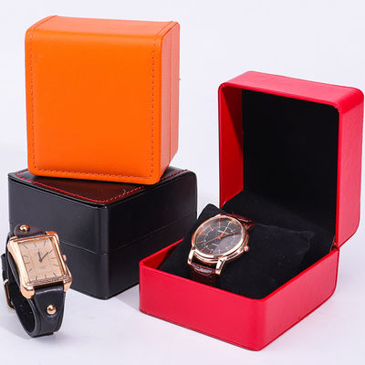 Custom Waterproof PU Kulit Mewah Jam Tangan Packaging Box Lembut beludru Lining