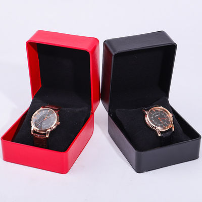 Custom Waterproof PU Kulit Mewah Jam Tangan Packaging Box Lembut beludru Lining
