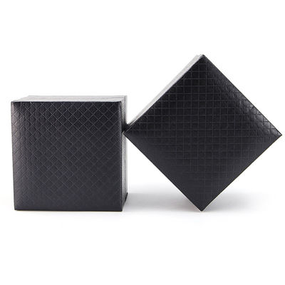Diamond Crosshatch Tekstured Hard Paper Watch Case Cardboard Box Mewah