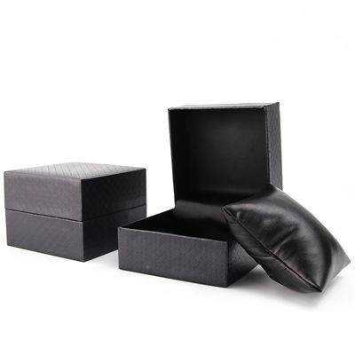 Diamond Crosshatch Tekstured Hard Paper Watch Case Cardboard Box Mewah