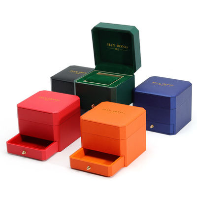 Custom Logo Hard Paper Watch Box Packaging Luxury Storage Organizer Dengan Laci
