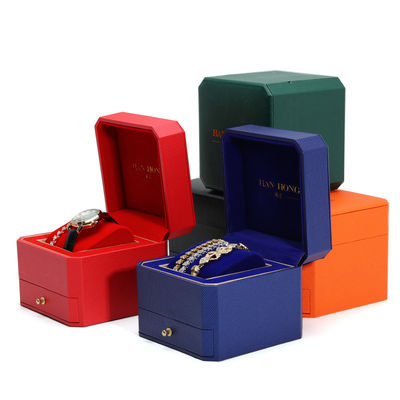 Custom Logo Hard Paper Watch Box Packaging Luxury Storage Organizer Dengan Laci