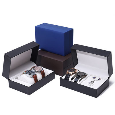 Kapasitas besar Hard Paper Watch Box Kekuatan Perhiasan Storage Case Multi Fungsi