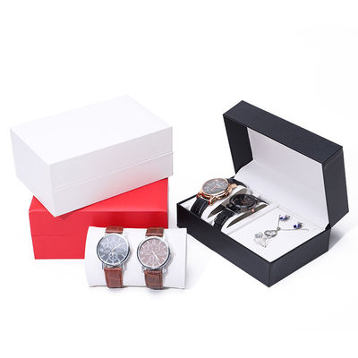 Kapasitas besar Hard Paper Watch Box Kekuatan Perhiasan Storage Case Multi Fungsi