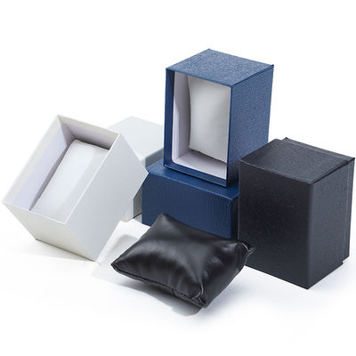 Pebble Grain Paper Watch Packaging Box Hard Luxury Storage Case logo khusus