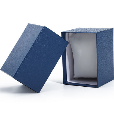 Pebble Grain Paper Watch Packaging Box Hard Luxury Storage Case logo khusus