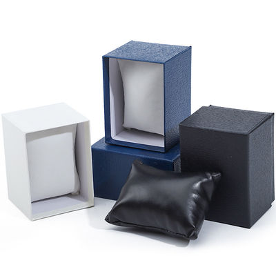 Pebble Grain Paper Watch Packaging Box Hard Luxury Storage Case logo khusus