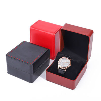Beli Kotak Kasus Jam Tangan Kulit Palsu Pria Dengan Bantal Untuk Tampilan Mewah online manufacture