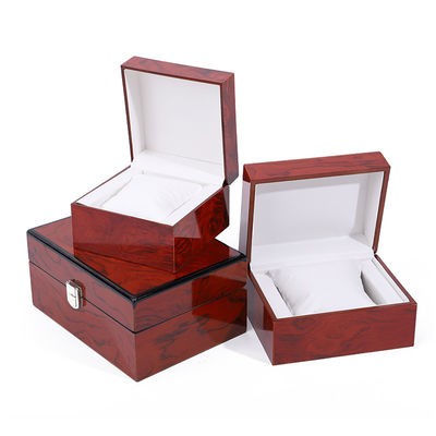 Beli Eksklusif Glossy Kayu Mewah Jam Tangan Storage Case Jam Tangan Holder Box Disesuaikan online manufacture