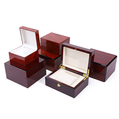 Eksklusif Glossy Kayu Mewah Jam Tangan Storage Case Jam Tangan Holder Box Disesuaikan