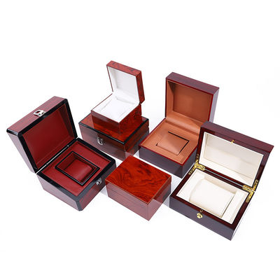 Eksklusif Glossy Kayu Mewah Jam Tangan Storage Case Jam Tangan Holder Box Disesuaikan