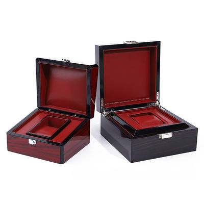 Eksklusif Glossy Kayu Mewah Jam Tangan Storage Case Jam Tangan Holder Box Disesuaikan