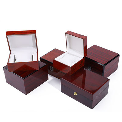 Eksklusif Glossy Kayu Mewah Jam Tangan Storage Case Jam Tangan Holder Box Disesuaikan