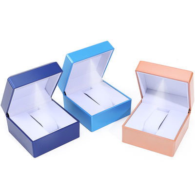 Handmade Gorgeous Mini Watch Luxury Packaging Box Protection Convex Holder untuk Pria