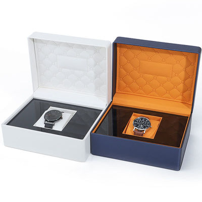 Beli Soft Touch Lining PU Kulit Kotak Jam Tangan Luxury Packaging dengan Interior Kayu yang Elegan online manufacture
