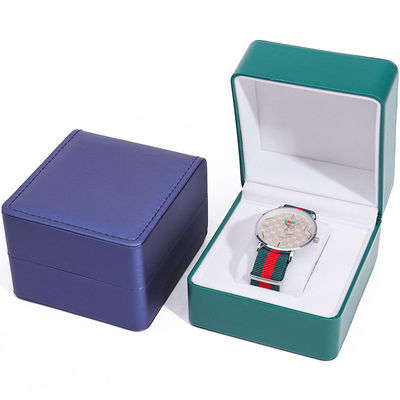 Sikat Biji halus Kulit palsu Jam tangan Storage Box buatan tangan Chic Luxury Packaging untuk Pria