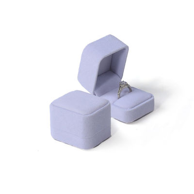 Putih hijau muda Velvet Perhiasan ring kemasan Perhiasan Kotak