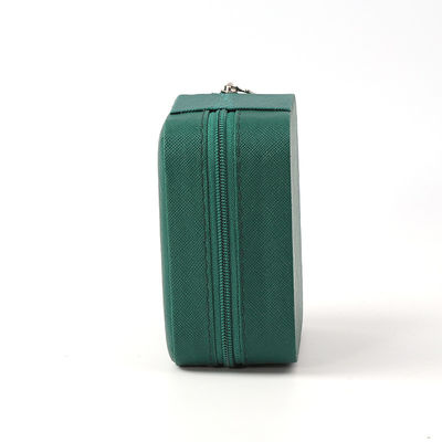 Perhiasan Kotak penyimpanan hadiah Custom Portable Kulit kecil Hijau gelap Perhiasan Organizer Perhiasan Kotak penyimpanan