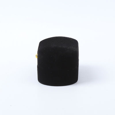 Perhiasan Custom Black Velvet Packaging Pernikahan Pernikahan Double Ring Box Perhiasan Mewah